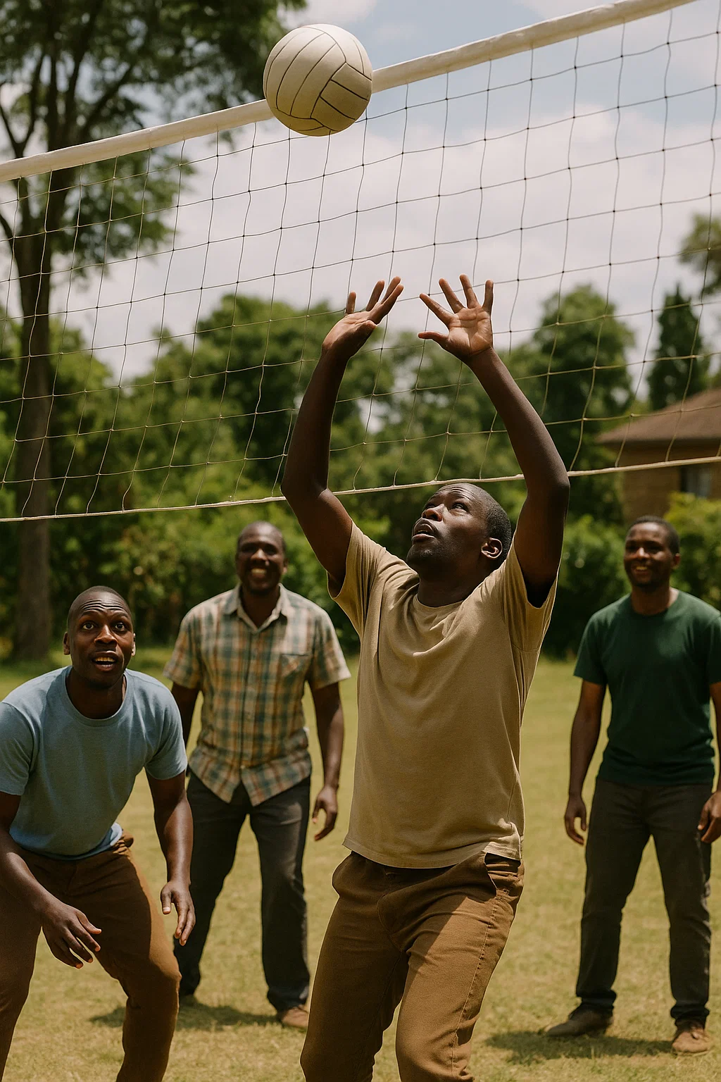 Mountain expedition team hiking